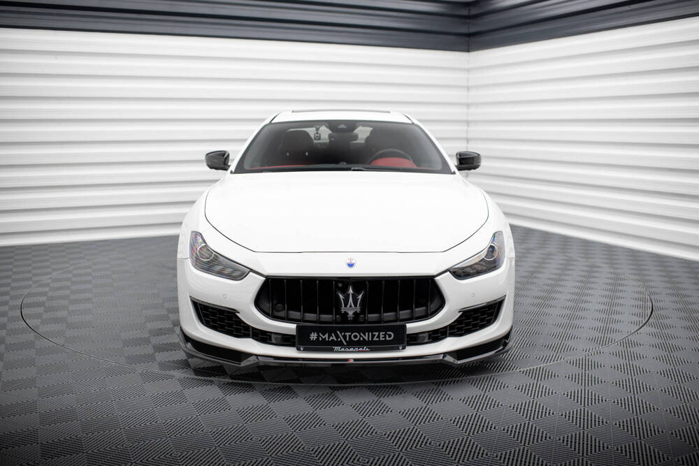 Voorspoiler V.1 Maserati Ghibli Mk3 FL Maxton Glans Zwart