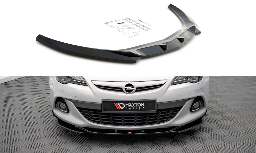 Voorspoiler V.1 Opel Astra J GTC OPC-Line Maxton Glans Zwart