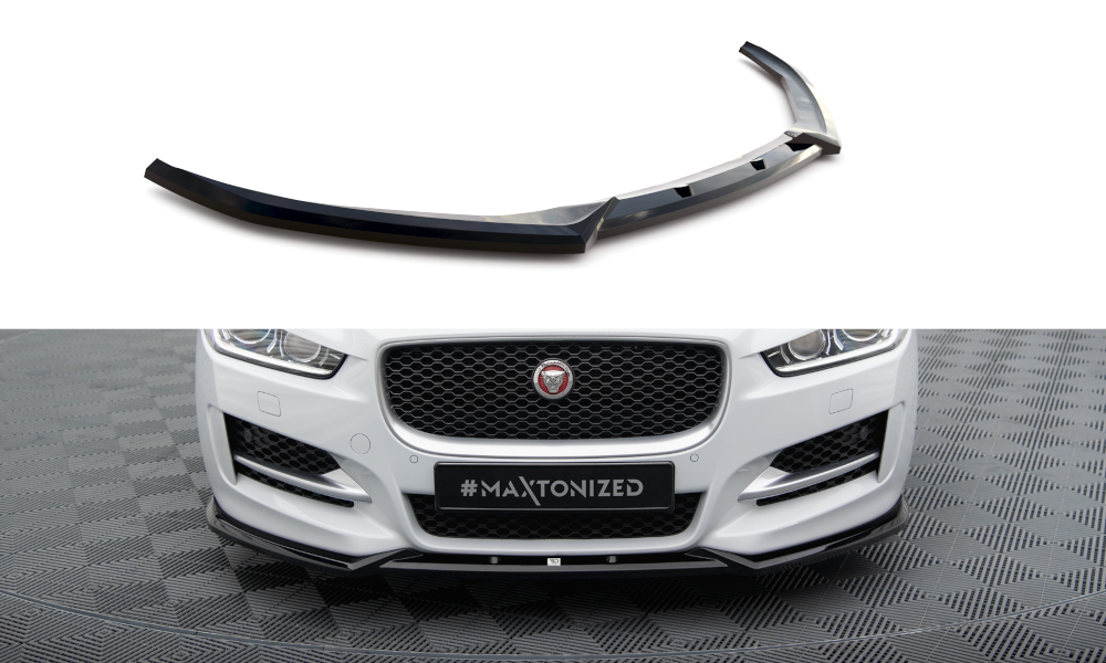 Voorspoiler V.2 Jaguar XE R-Sport X760 Maxton Glans Zwart