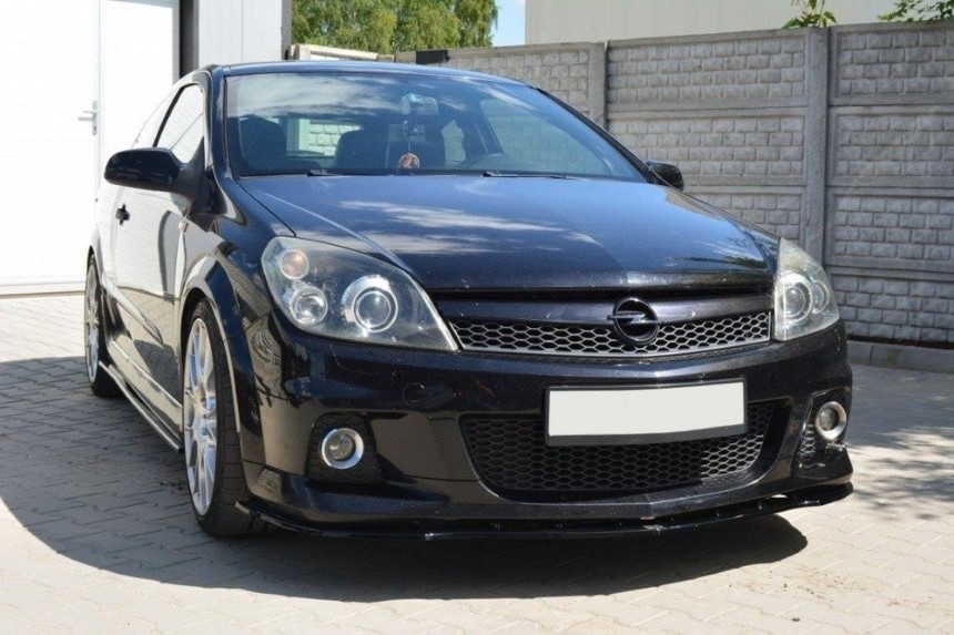 Voorspoiler Opel Astra H OPC/VXR Maxton Design glans zwart