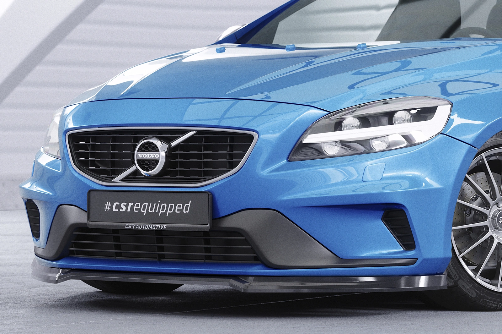Voorspoiler Volvo V40 R-Design 2012-2019 Glans Zwart – CSR
