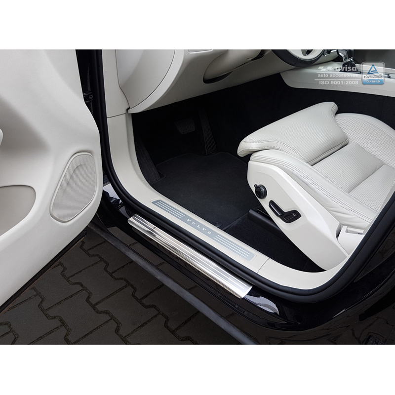 RVS Instaplijsten  Volvo XC60 II 2017-2021 & FL 2021- incl. R-Design - 'Engraved Lines' - 4-delig
