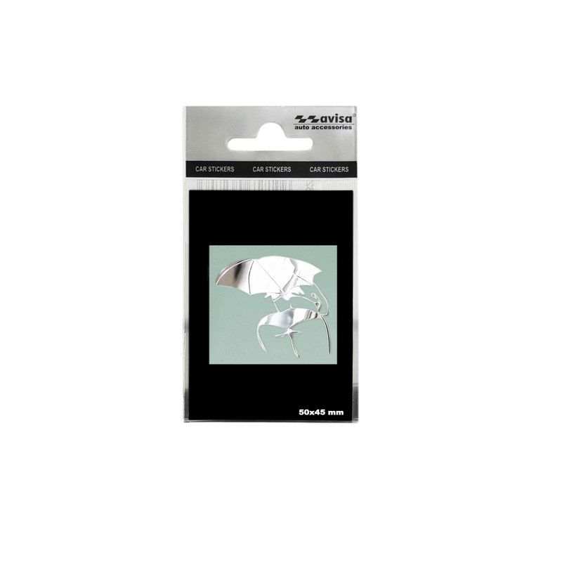 Nikkel Sticker 'Umbrella' - 50x50mm