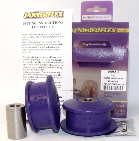 Audi A3 Mk1 Typ 8L 2WD  Front Wishbone Rear Bush - PowerFlex PFF