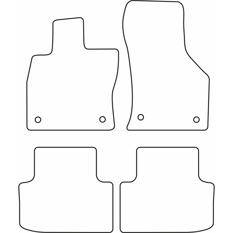 Automatten Velours  Skoda Octavia IV (NX3) Sedan/Kombi 2020- excl. e-Tec & Cupra Formentor 2020-