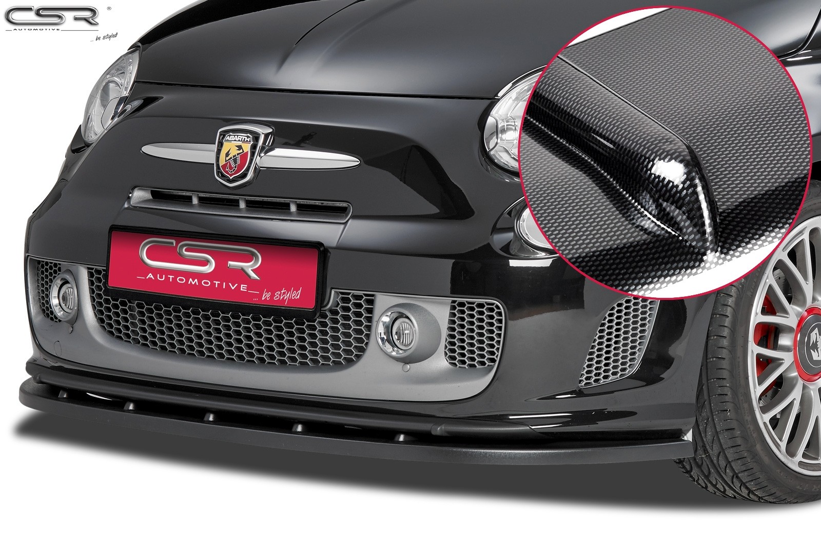 Cupspoilerlip carbon-look Fiat 500 Abarth CSL120-C