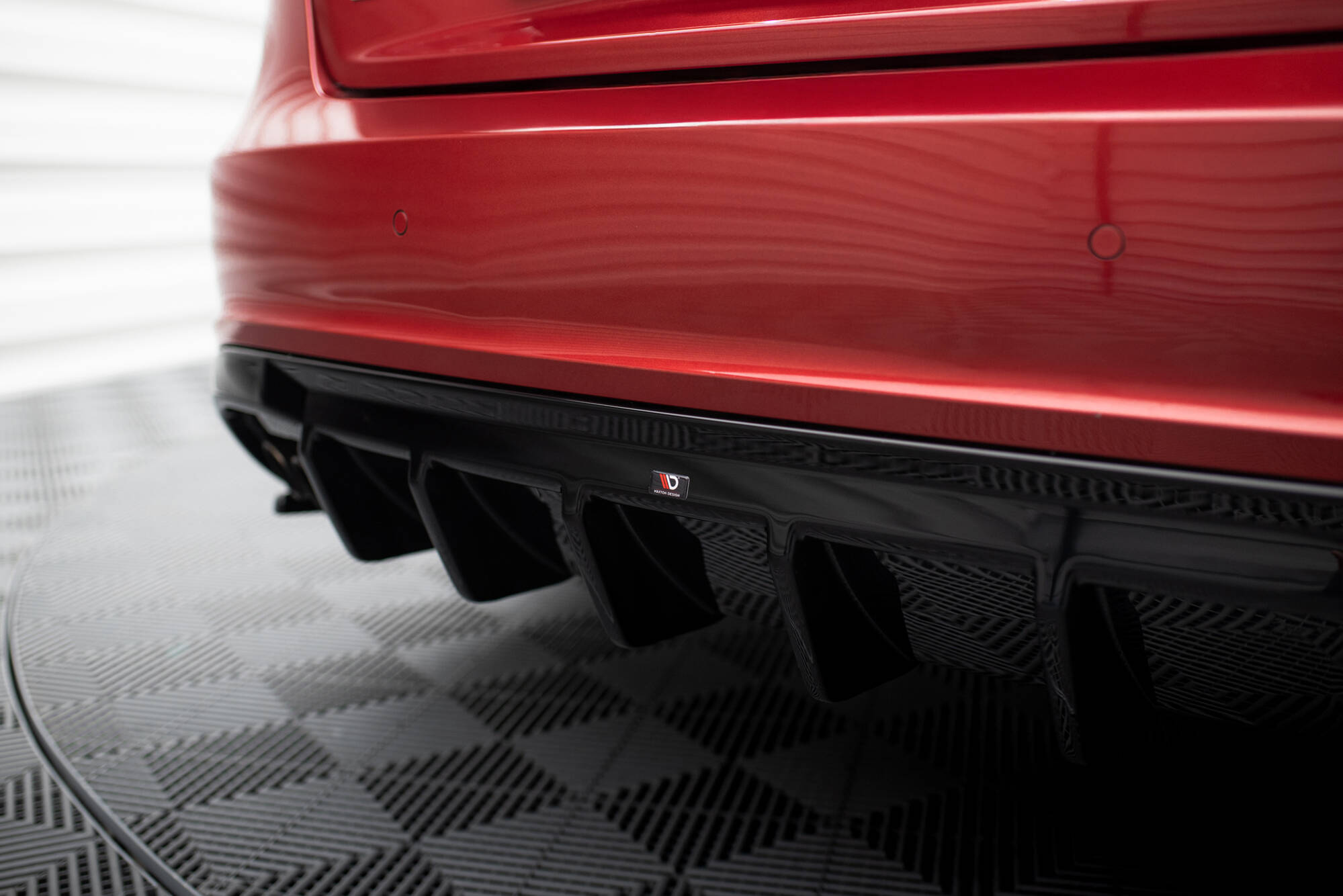 Achter Diffuser Audi S5 Sportback 8T Maxton Glanzend zwart