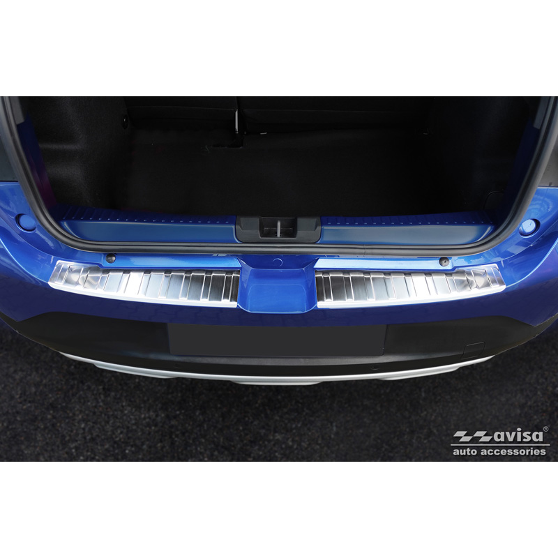RVS Achterbumperprotector  Dacia Sandero III 2020-2022 & Facelift 2022- incl. Stepway 'Ribs' (2-delig)