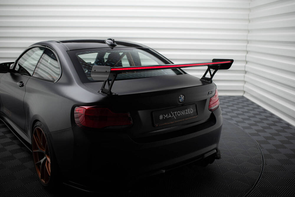 Carbon Spoiler Met Externe Brackets Uprights + Led BMW M2 F87