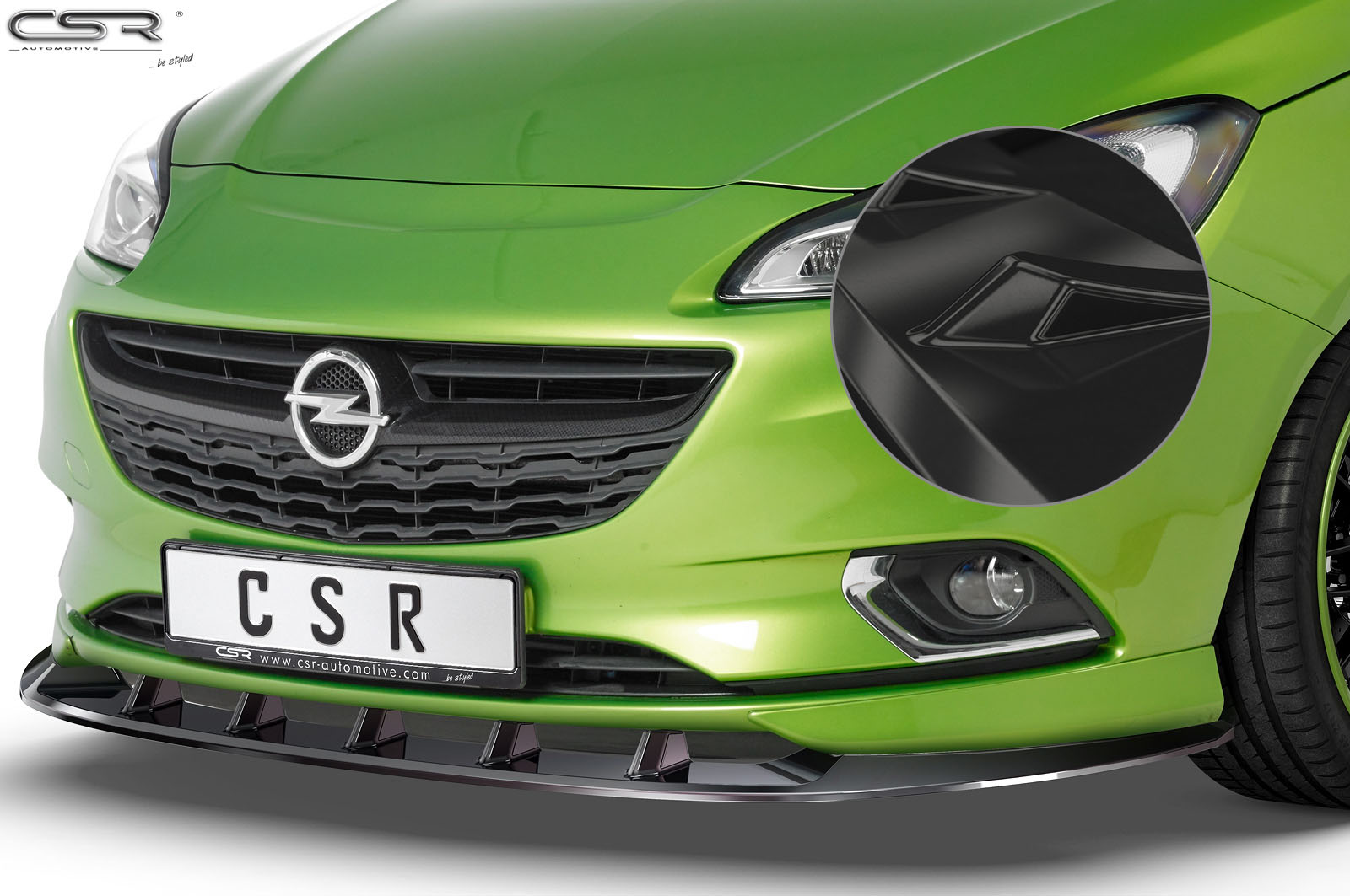 Voorspoiler Opel Corsa E OPC-Line Glans Zwart – 11/2014–06/2019