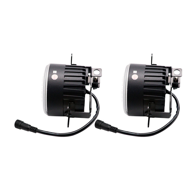 Set semi-universele LED mistlampen + DRL 'U-Shape' dagrijverlichting - Diameter 90mm - ECE-R19/R87 E-keur