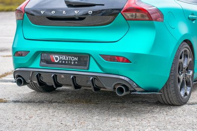 Achterbumper diffusersVolvo V40 R-design Zwart Glans  L + R