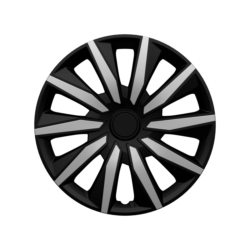 4-Delige Wieldoppenset Decente 16-inch zilver/zwart