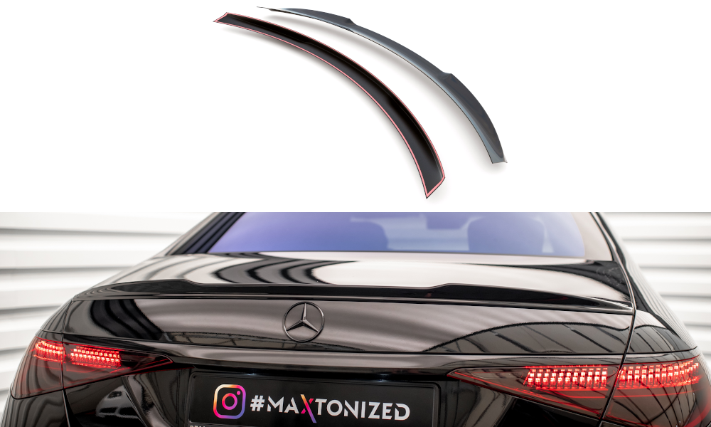 Spoiler Mercedes S Klasse W223 AMG Pakket Maxton Glans Zwart
