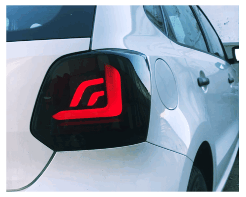 Taillights VW Polo 6R 09- black/Smoke LED Cardna