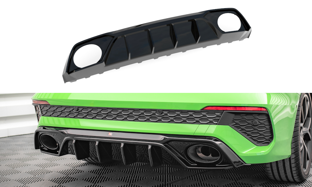 Diffuser Audi RS3 8Y Maxton Glans Zwart