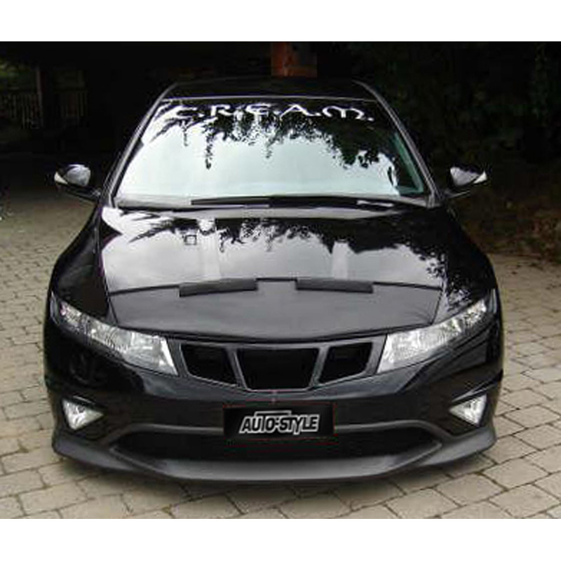 Motorkapsteenslaghoes  Honda Civic HB 3/5 deurs 2006-2012 zwart