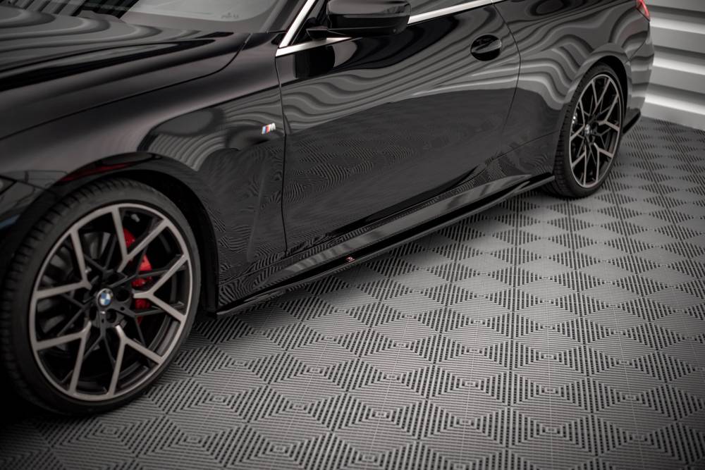 Zijskirts V.3 BMW 4-Serie G22 M-Pakket Maxton Glans Zwart