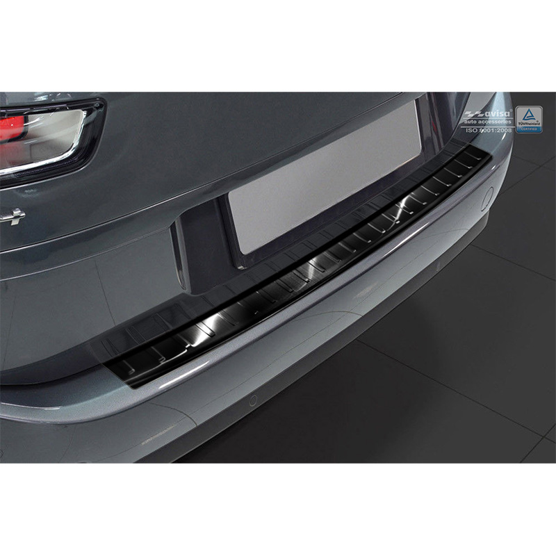Zwart RVS Achterbumperprotector  Citroën C4 Picasso 2013- & C4 Spacetourer 2018- 'Ribs'