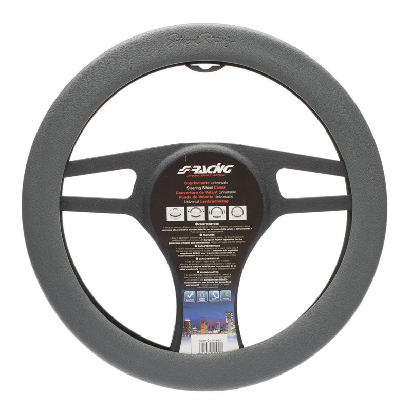 Simoni Racing Stuurwielhoes Soft Sil - Grijs Siliconen - 35-40cm