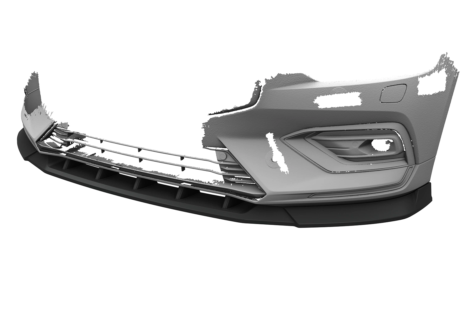 Voorspoiler Volvo S60 (3e Gen) / V60 (2e Gen) Glans Zwart - CSR Design