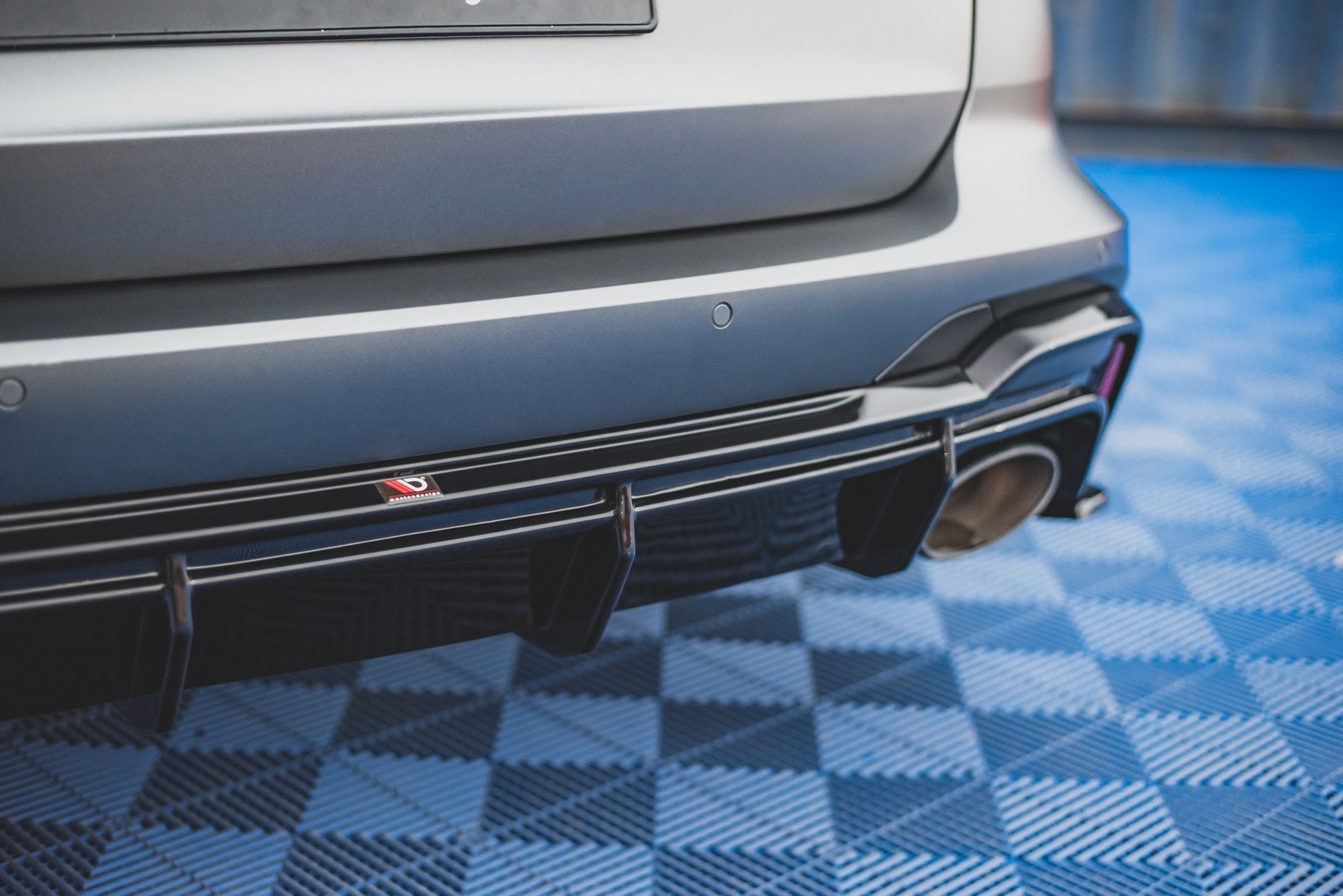 Achter Diffuser Audi RS6 C8 Maxton Glanzend zwart