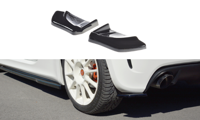 Achterzij Spoilers Fiat 500 Abarth MK1 Glanzend Zwart