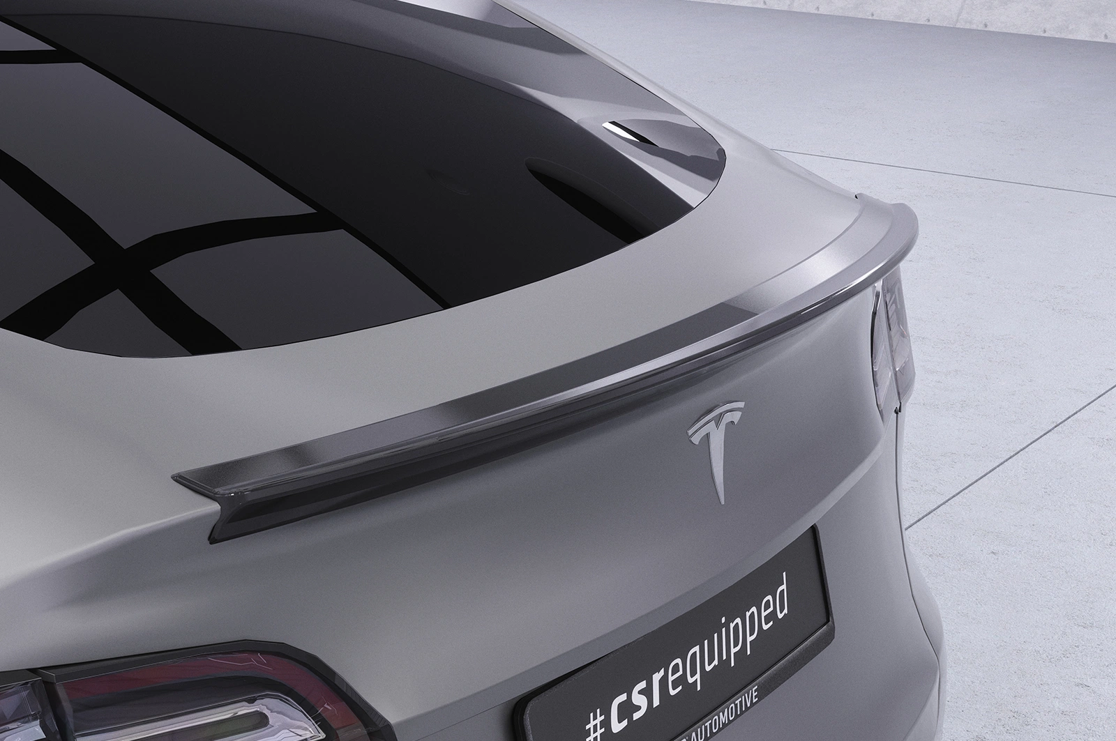 Achterspoiler Tesla Model Y glans zwart – CSR Automotive