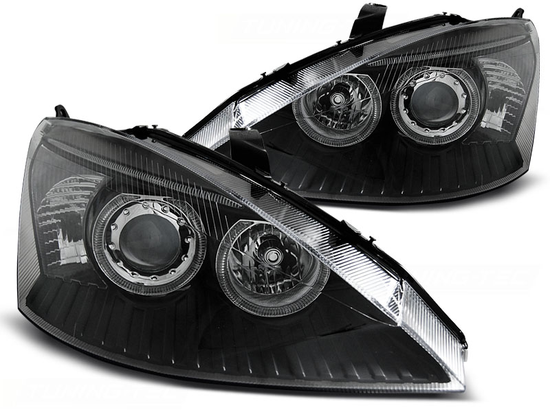 Faros Ford Focus Angel Eyes 98-01 negro