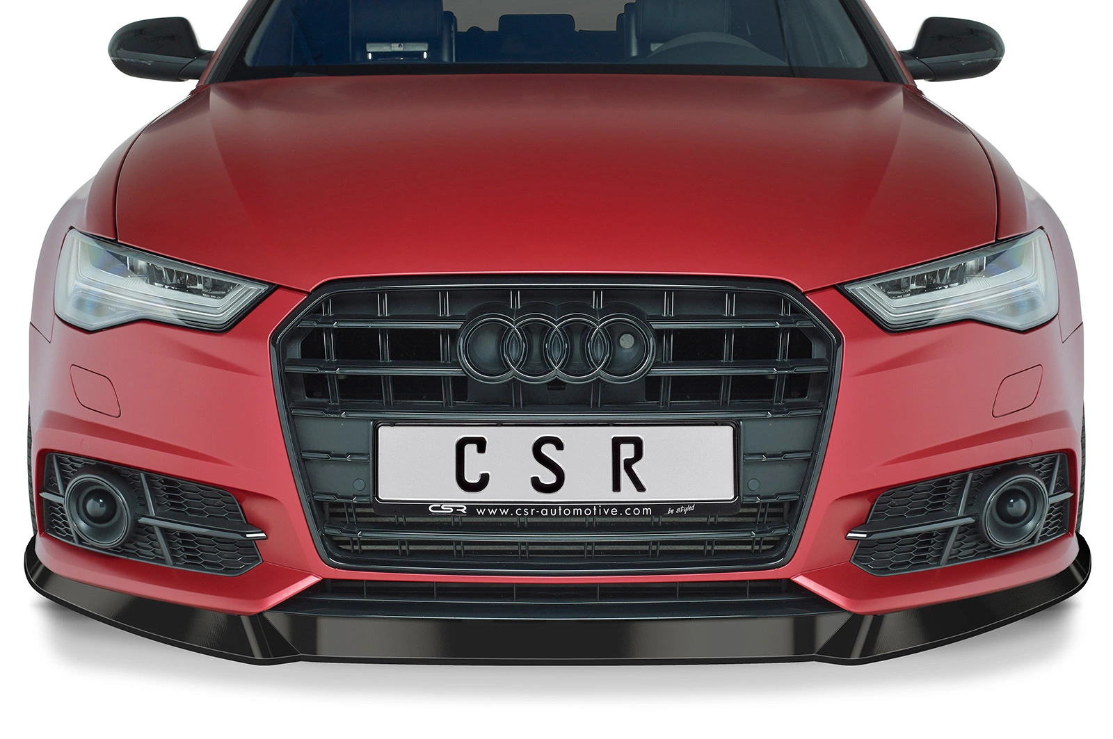 Voorspoiler Audi A6 C7 4G S-Line / S6 C7 4G Glans Zwart – 10/2014–2018