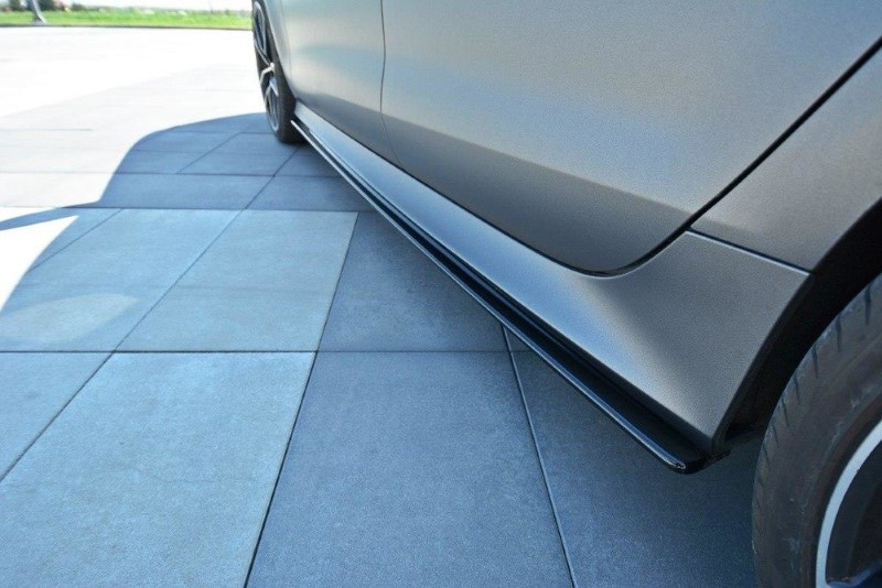 Zijskirts V.2 Audi RS7 C7 FL Maxton Glans Zwart