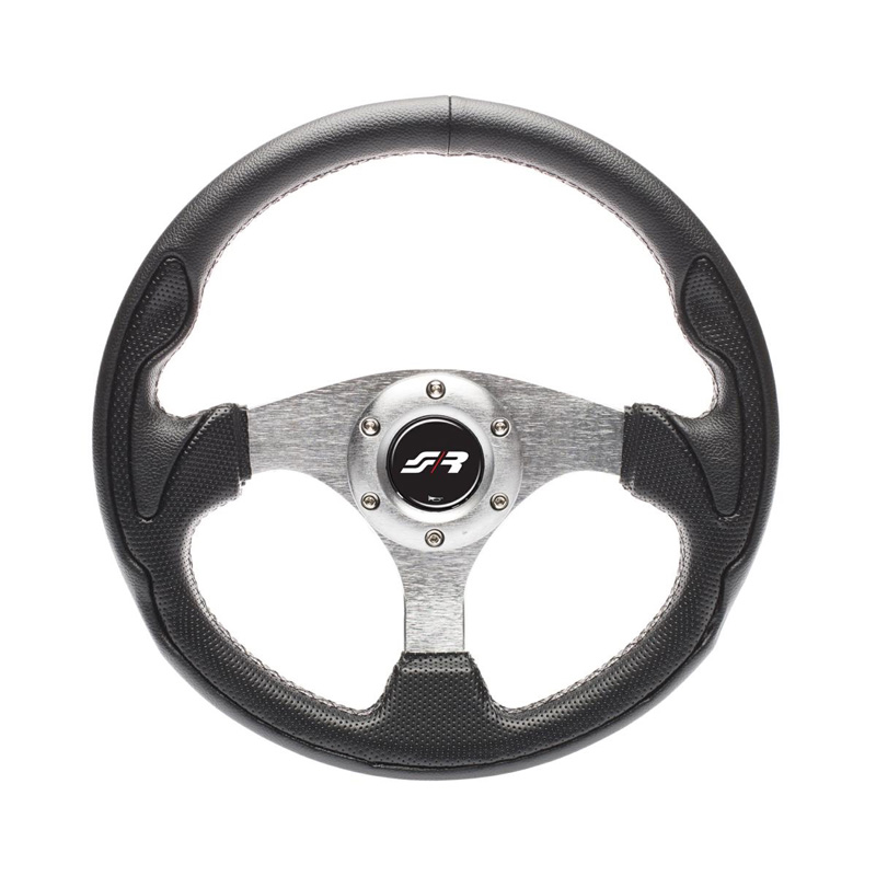 Simoni Racing Universeel Sportstuur Interlagos - Zwart Eco-Leder/Aluminium - Diameter 320mm