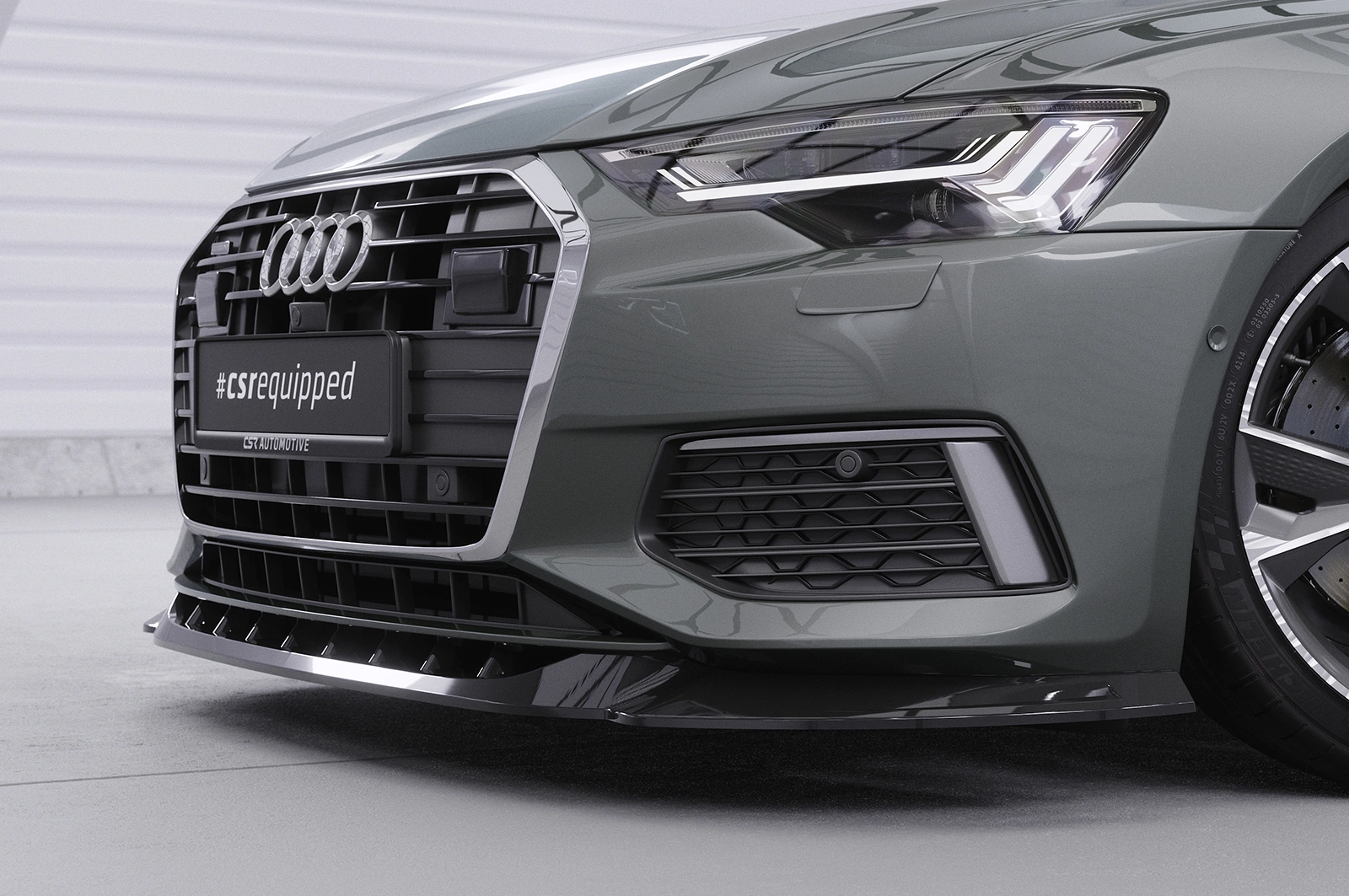 Voorspoiler Audi A6 C8 Glans Zwart van CSR Automotive (2018-2023)