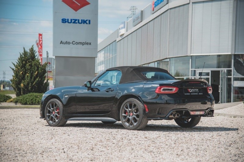 Zijskirts Diffusers Fiat 124 Spider Abarth Glanzend Zwart
