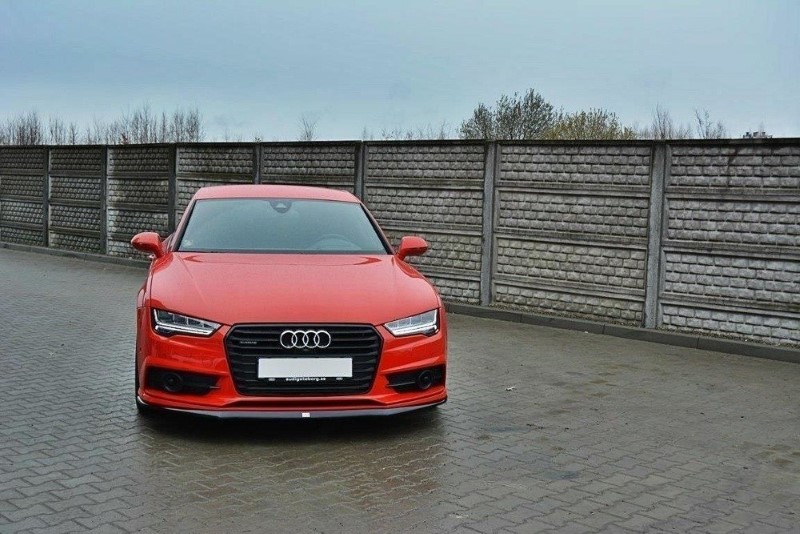 Voorspoiler Audi S7 / A7 S-Line C7 FL Glanzend Zwart