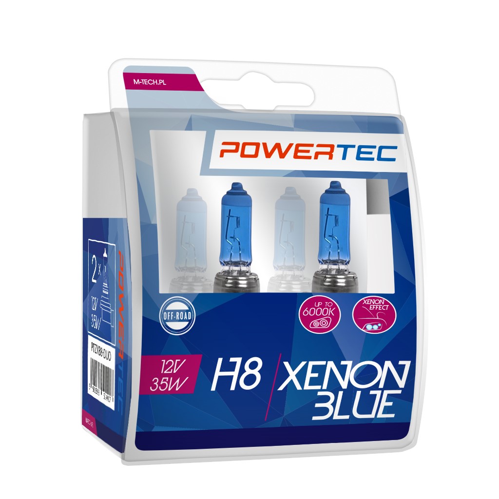 Mtech Powertec XenonBlue H8 lampen 12V DUO