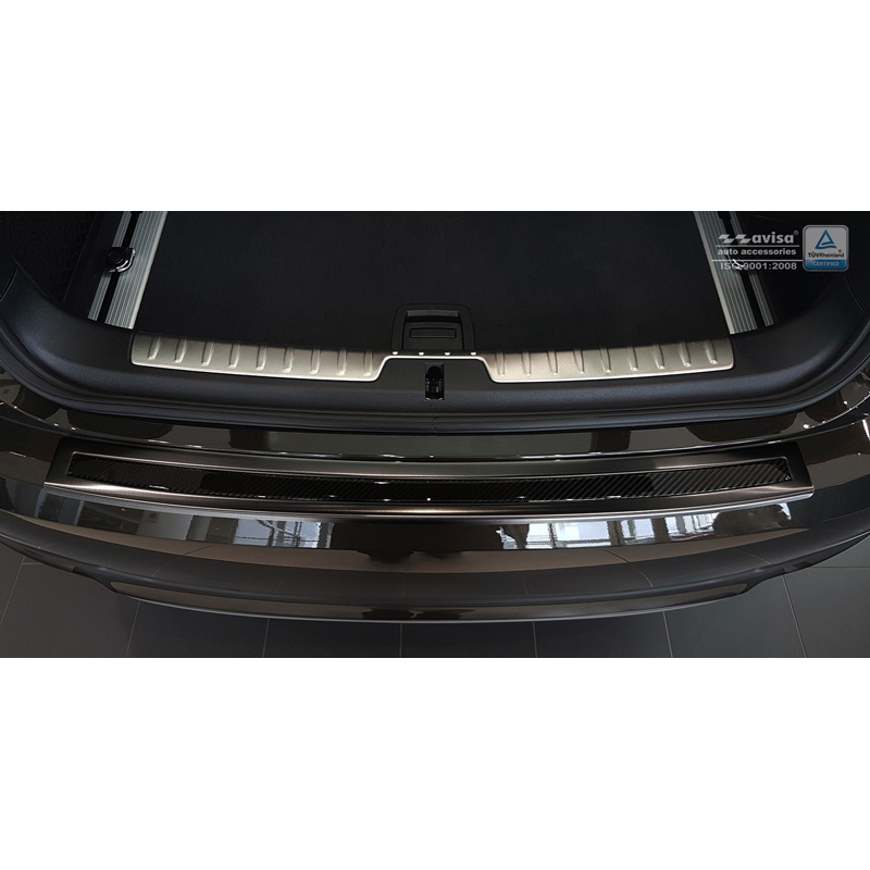 RVS Achterbumperprotector 'Deluxe' BMW X6 F16 2014- Zwart/Zwart