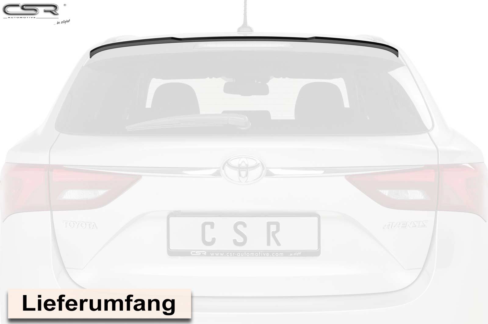 Achterspoiler Toyota Avensis (T27) Kombi (2015–2018) Glans Zwart – CSR Automotive