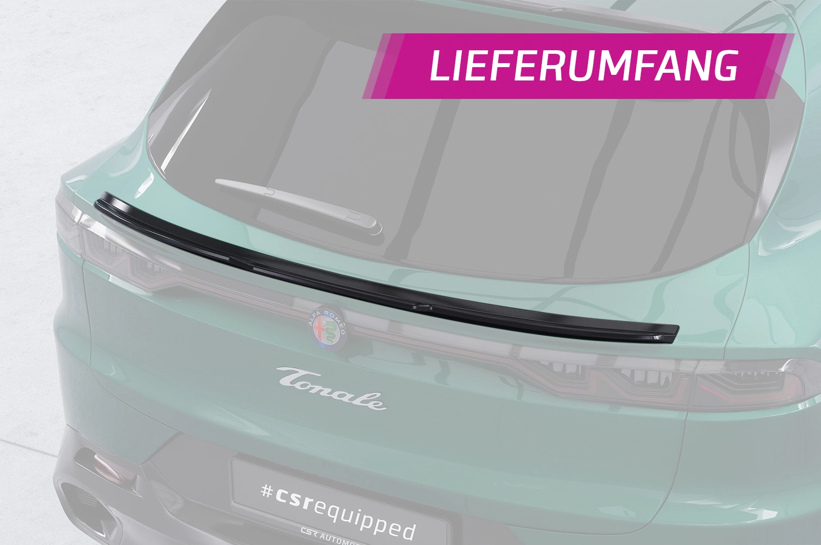 Achterspoiler Alfa Romeo Tonale glans zwart