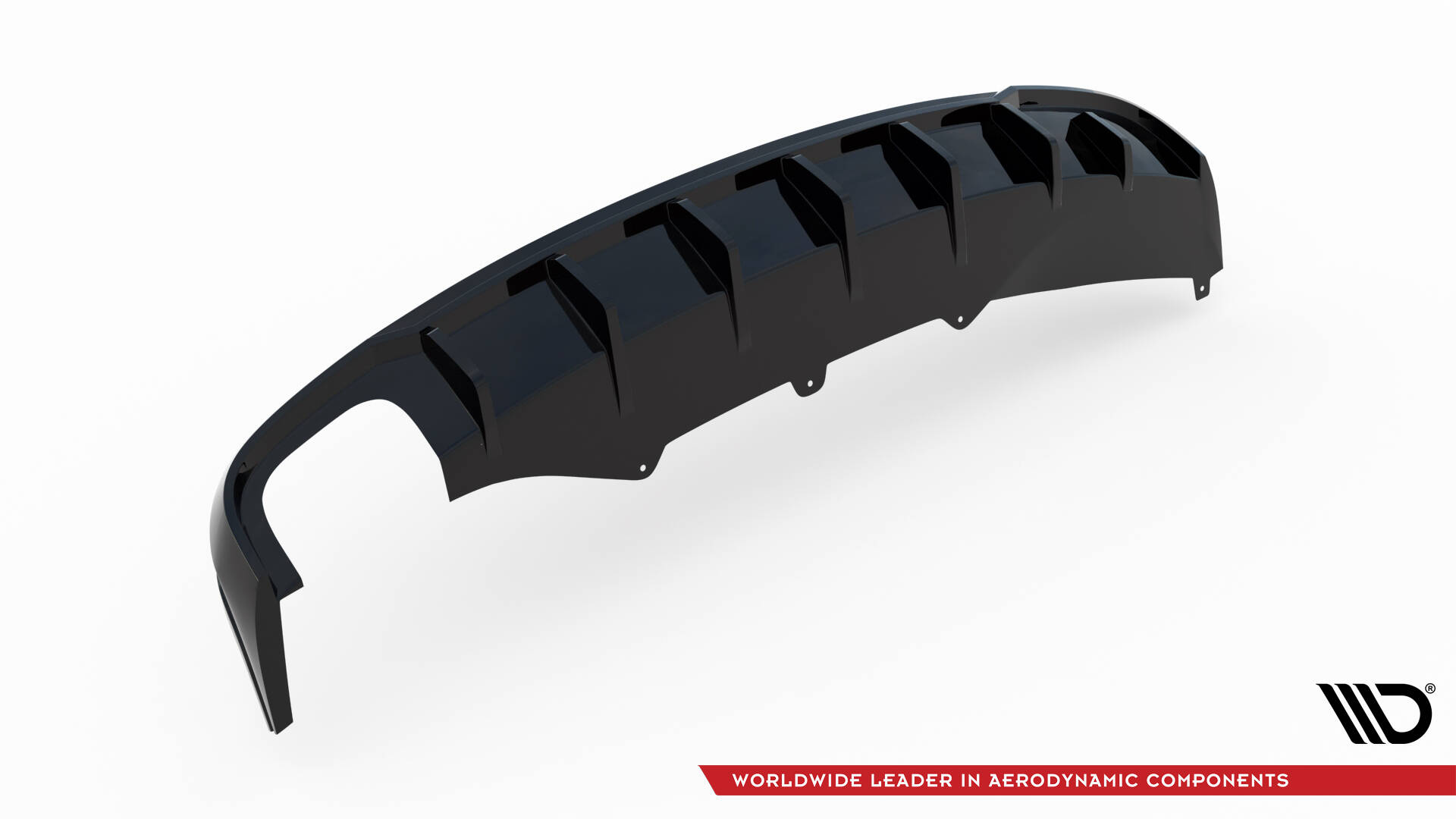 Achter Diffuser Audi A4 B8 07-11 Maxton Glans zwart (enkelzijdige versie met dubbele uitlaat)