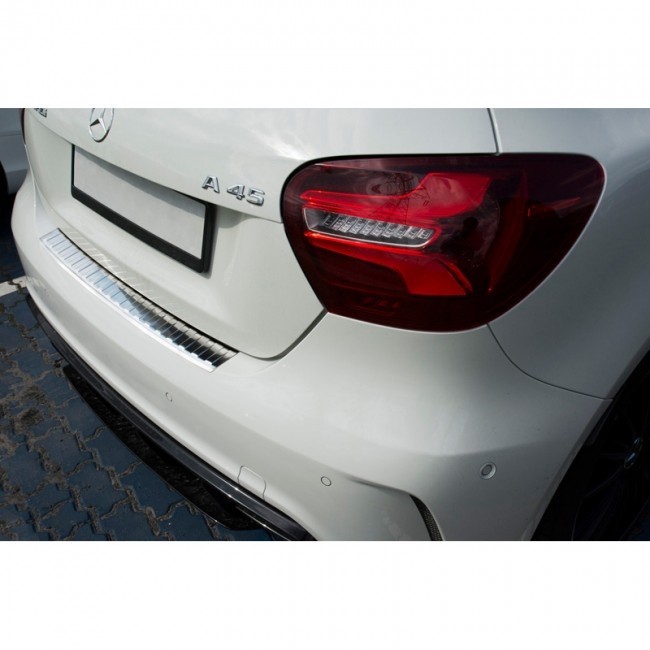 RVS Achterbumperprotector Mercedes A-Klasse W176 AMG 2015- 'Ribs