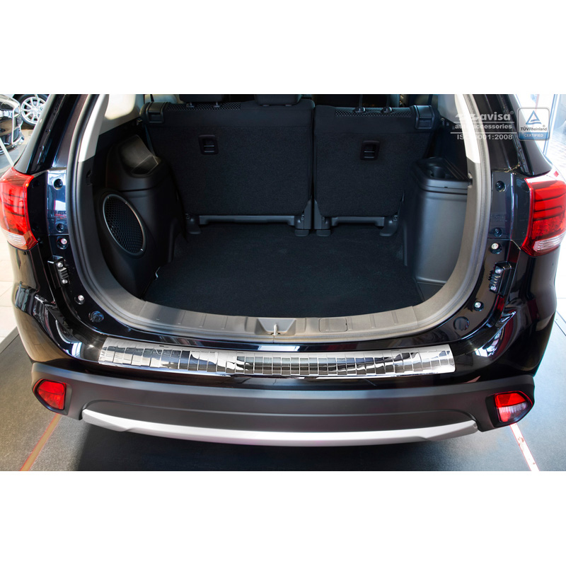 Chroom RVS Achterbumperprotector  Mitsubishi Outlander III 2015- 'Ribs'