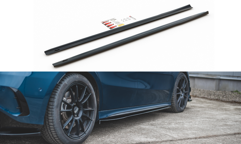 Zijskirts Mercedes A Klasse W177 A35 AMG Glans Zwart