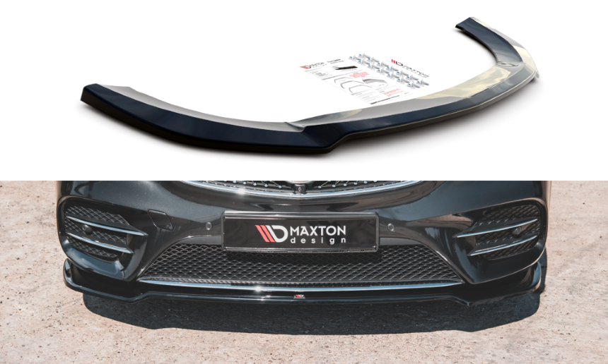 Voorspoiler Mercedes V-Klasse W447 AMG-Line Maxton Design glans zwart v.4