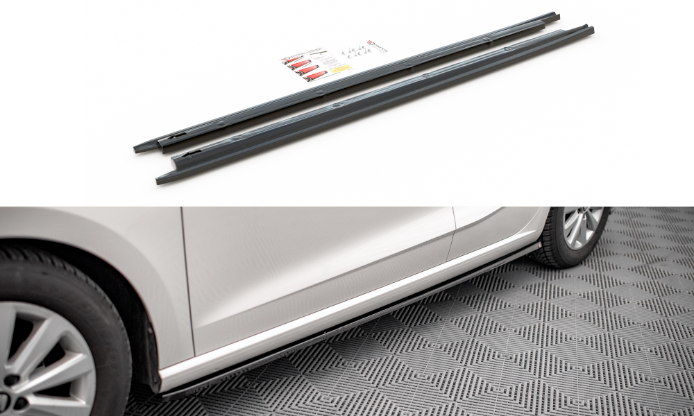 Zijskirts V.1 Seat Ibiza KJ Maxton Glans Zwart