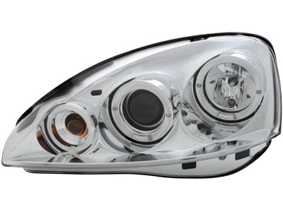Faros Opel Corsa C Angel Eyes cromo