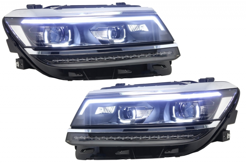 Headlights VW Tiguan II Mk2 (2016-up) R-Line Matrix Design Sequential Dynamic Turning Lights