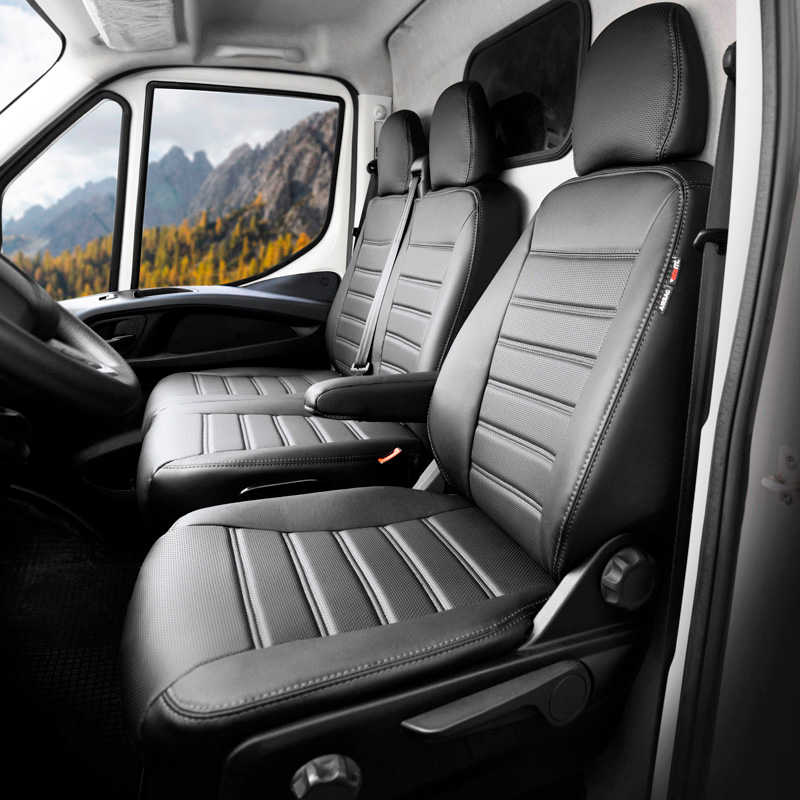 otoM New York Design Kunstleder Stoelhoezenset 2+1  Volkswagen Transporter T7 2024- (armsteun aan bestuurdersstoel)