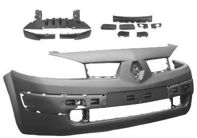 voorbumper, in primer, compleet,-01/2006 Renault Megane, 2002-20