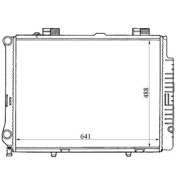 Radiator DB W 210 95-99 640x490 E280E320MAN+/-AC
